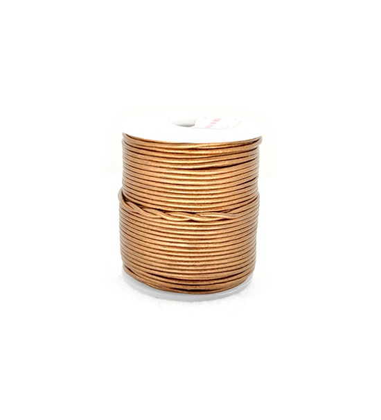 Leather cord (5 mt) 1 mm - Tobacco